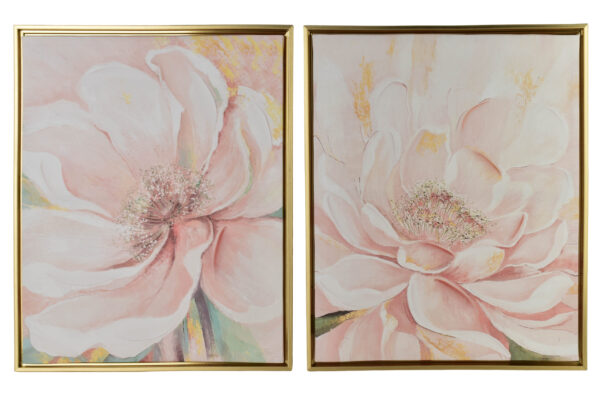 Wandbilder Set Blumen rosa 2er INGA Deko modern