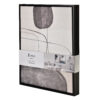Wandbilder Set schwarz beige – 2er Set abstrakte Bilder 40x50 cm