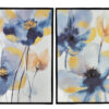 Wandbilder Set Blumen gold – 2er Bilder Set modern 50x70 cm