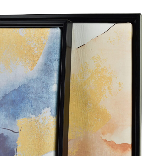 Wandbilder Set Blumen gold – 2er Bilder Set modern 50x70 cm
