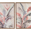 Wandbilder Set Pflanzen rosa – 2er Bilder Set tropisch 40x50 cm