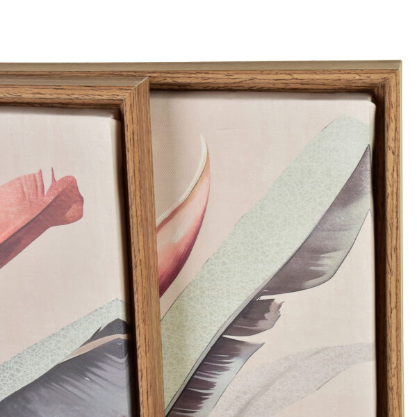 Wandbilder Set Pflanzen rosa – 2er Bilder Set tropisch 40x50 cm