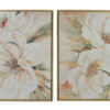 Wandbilder Set Blumen beige – 2er Bilder Set elegant 60x60 cm