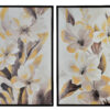 Wandbilder Set Blumen gold – 2er Bilder Set elegant 50x70 cm