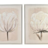 Wandbilder Set Blumen weiß – 2er Bilder Set elegant 40x50 cm