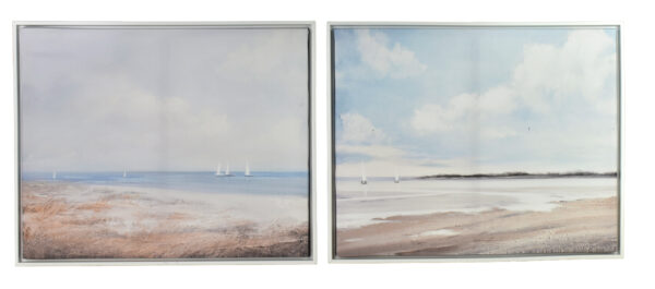 Wandbilder Set Strand – 2er Bilder Set Meer Landschaft 40x50 cm