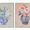 Wandbilder Blumen Vase – 2er Set Bilder mit floralen Motiven 40x50 cm