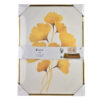 Wandbilder Gold Blätter – Elegantes 2er Set Bilder Modern 50x70 cm