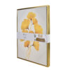 Wandbilder Gold Blätter – Elegantes 2er Set Bilder Modern 50x70 cm