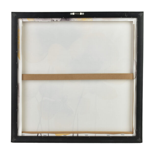 Wandbilder Blumen Gold Schwarz – Elegantes 2er Set Modern 40x40 cm