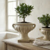 Keramik Vase Beige – Dekorativer Blumentopf im Kelch Design EVAM