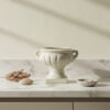 Keramik Vase Beige – Dekorativer Blumentopf im Kelch Design EVAM