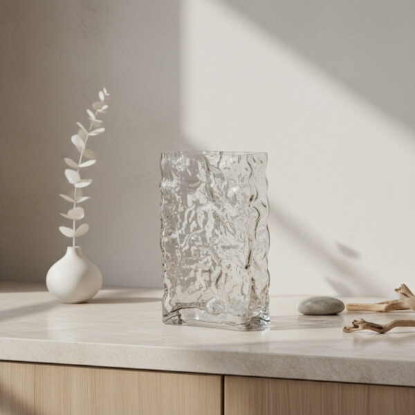 Glasvase Modern 24 cm – Elegante Deko Vase Serenite