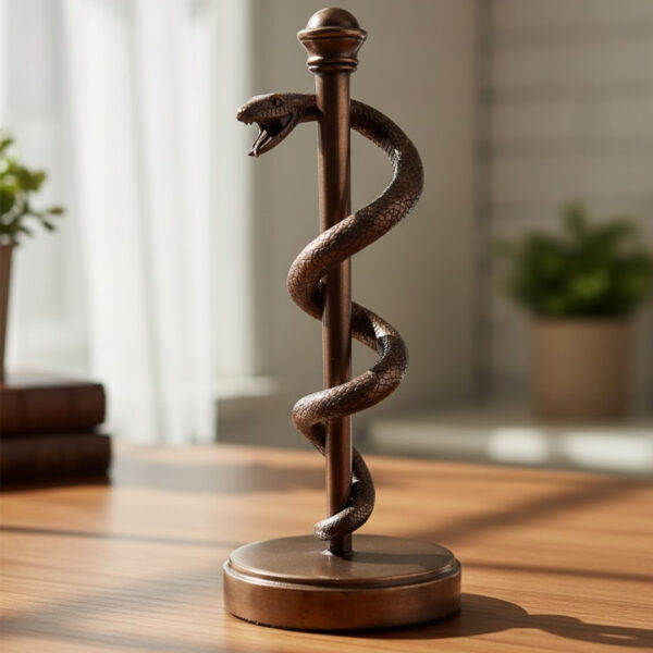 Äskulapstab Deko – Medizin Symbol als Geschenk für Ärzte