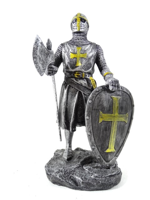 Kreuzritter Dekofigur 18cm - Eindrucksvoller Ritter