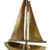 Yachtmodell Aluminium – Maritime Deko Höhe 38 cm