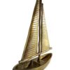 Yachtmodell Aluminium – Maritime Deko Höhe 38 cm