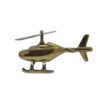 Hubschrauber Modell Metall – Dekorativer Metallhubschrauber 32 cm
