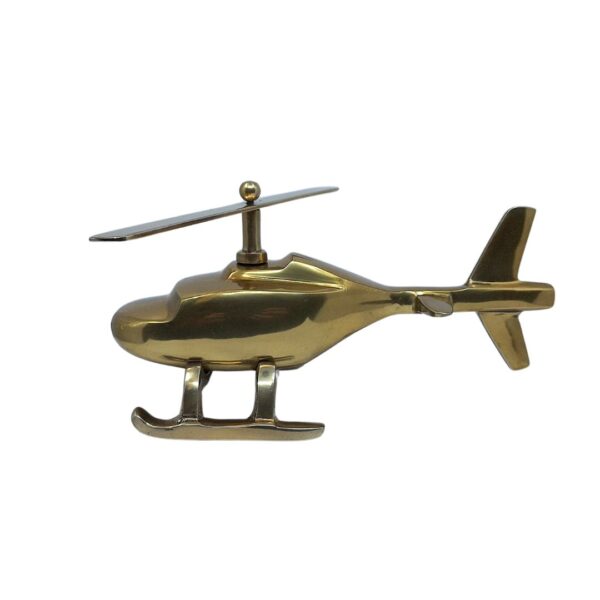 Hubschrauber Modell Metall – Dekorativer Metallhubschrauber 32 cm