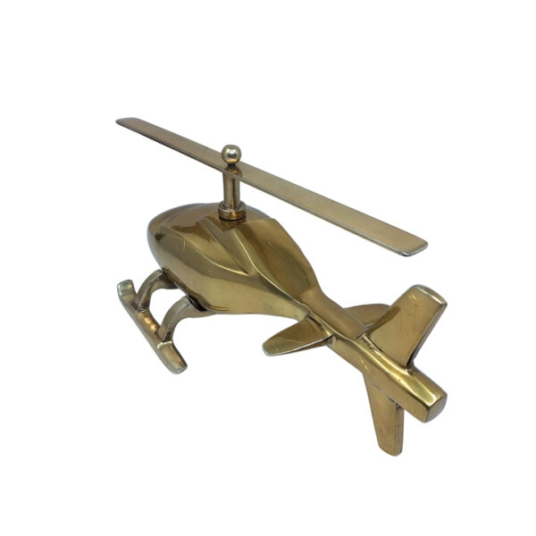 Hubschrauber Modell Metall – Dekorativer Metallhubschrauber 32 cm