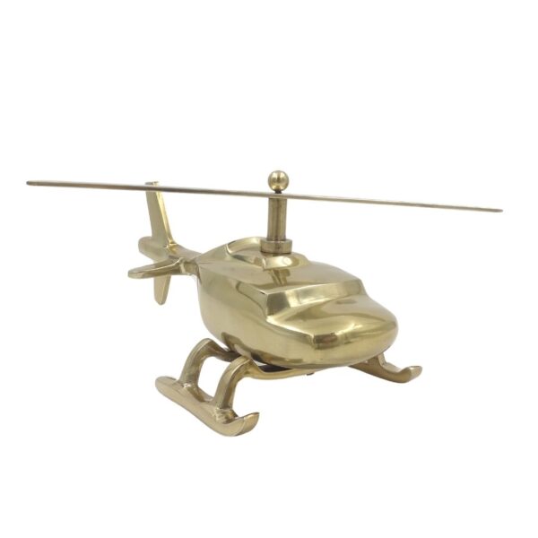 Hubschrauber Modell Metall – Dekorativer Metallhubschrauber 32 cm