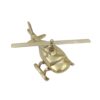 Hubschrauber Modell Metall – Dekorativer Metallhubschrauber 32 cm