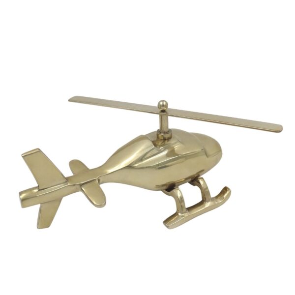 Hubschrauber Modell Metall – Dekorativer Metallhubschrauber 32 cm