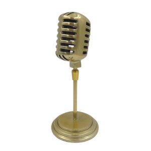 Retro Mikrofon Statue – Vintage Musik Dekoration