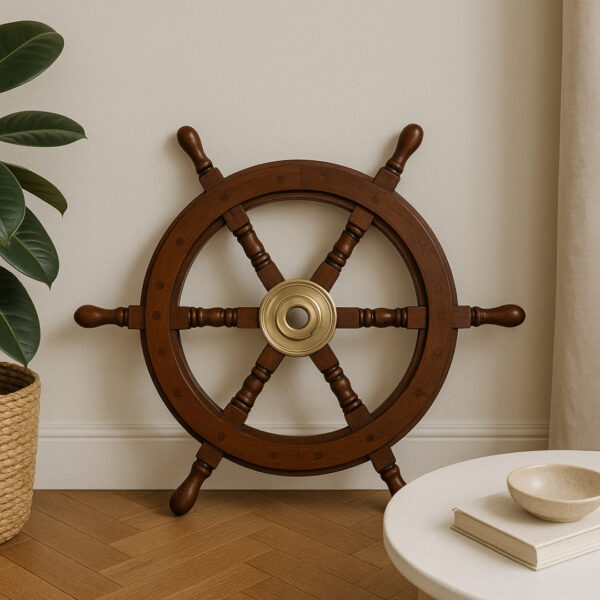 Holz Steuerrad maritime Dekoration – 45 cm