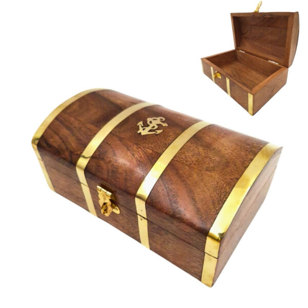 Maritime Schatulle DNU-020 – Holzbox mit Ankermotiv