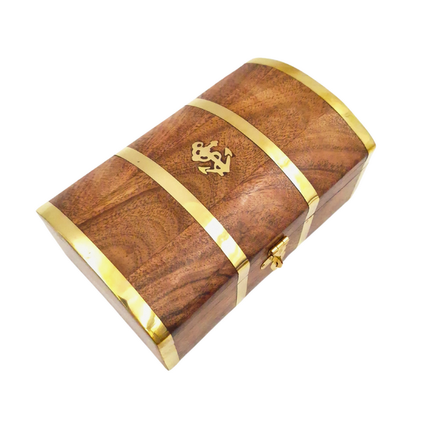 Maritime Schatulle DNU-020 – Holzbox mit Ankermotiv