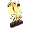 Messingschiff auf Holzsockel – Maritime Deko N-3615A