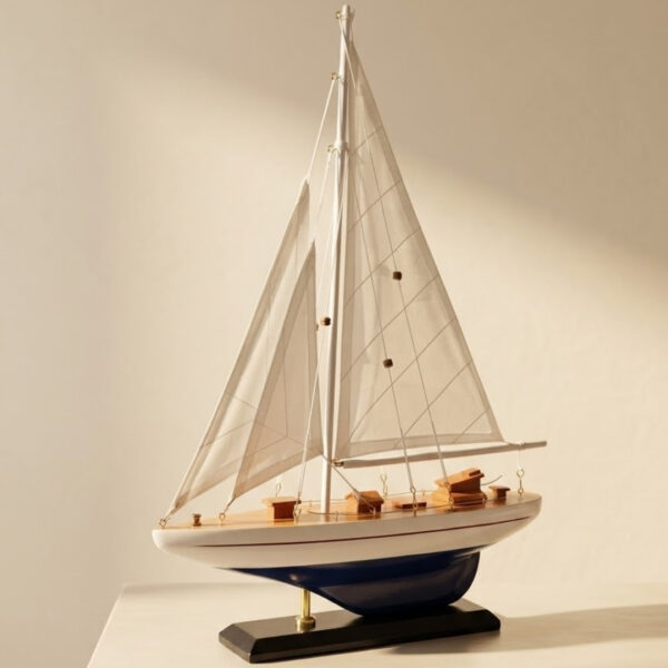 Yachtmodell M1 42 cm – Maritime Segelboot Dekoration