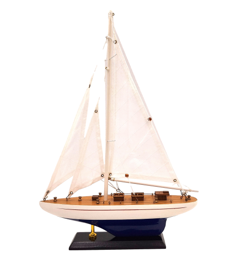 Yachtmodell M1 42 cm – Maritime Segelboot Dekoration