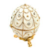 Fabergé Ei Schatulle Weiß Gold mit Kristallen – Luxus Deko