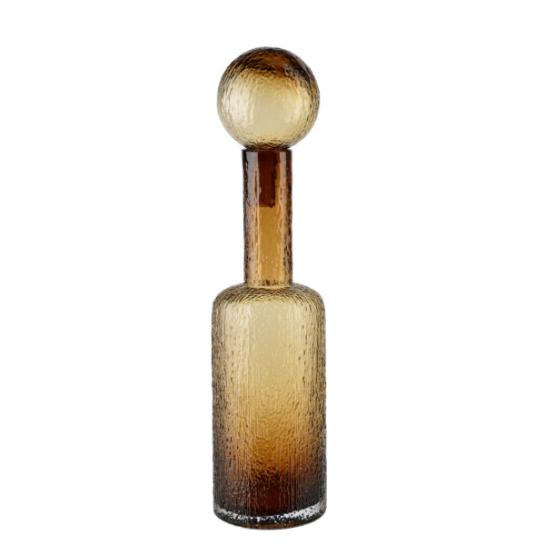 Dekorative Glas-Karaffe Bernstein SERENITE 50,5 cm – Handgefertigtes Design