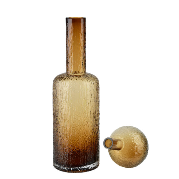 Dekorative Glas-Karaffe Bernstein SERENITE 50,5 cm – Handgefertigtes Design