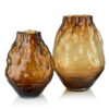 Bernsteinfarbene Design Glasvase SERENITE – Handgefertigte Vase