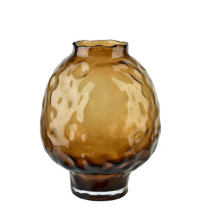 Bernsteinfarbene Glasvase SERENITE – Handgefertigte Designvase