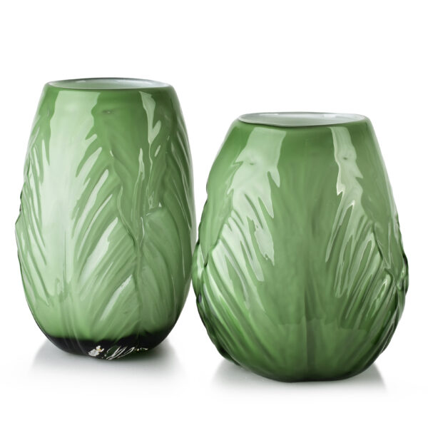 Design Glasvase SERENITE Grün – Handgefertigte Blumenvase aus Glas