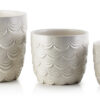 Weiße Keramik Pflanzgefäße – Elegantes 3er Set