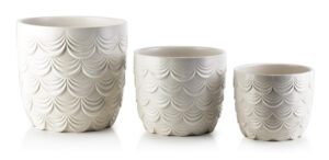 Weiße Keramik Pflanzgefäße – Elegantes 3er Set