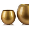 Goldene Keramikübertöpfe NEVA GOLD – 3er Set