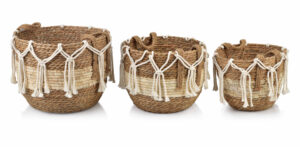 Natur Korb Set 3-teilig - Stilvolle Boho Deko