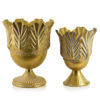 Goldene Metall Pflanzgefäße Set - Exklusives 2er Set