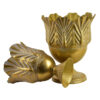 Goldene Metall Pflanzgefäße Set - Exklusives 2er Set
