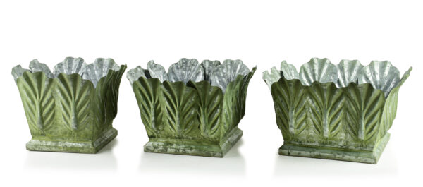 Grüne Metall Pflanzgefäße – Elegantes 3er Set
