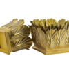 Goldene Metall Pflanzgefäße – Elegantes 3er Set