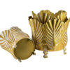 Große Goldene Metall Pflanzgefäße – Elegantes 3er Set