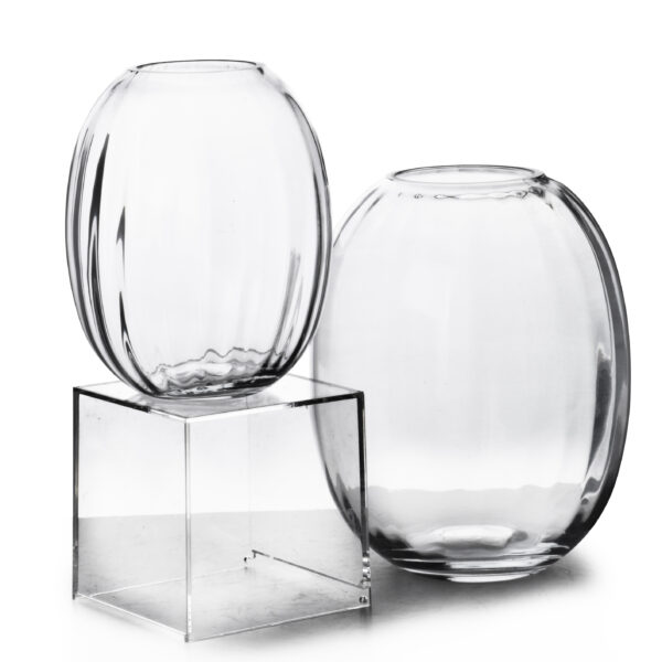 Runde Glasvase 20 cm – Elegante Serenite Vase aus Glas